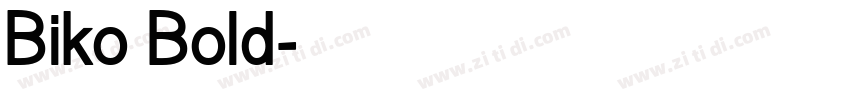 Biko Bold字体转换